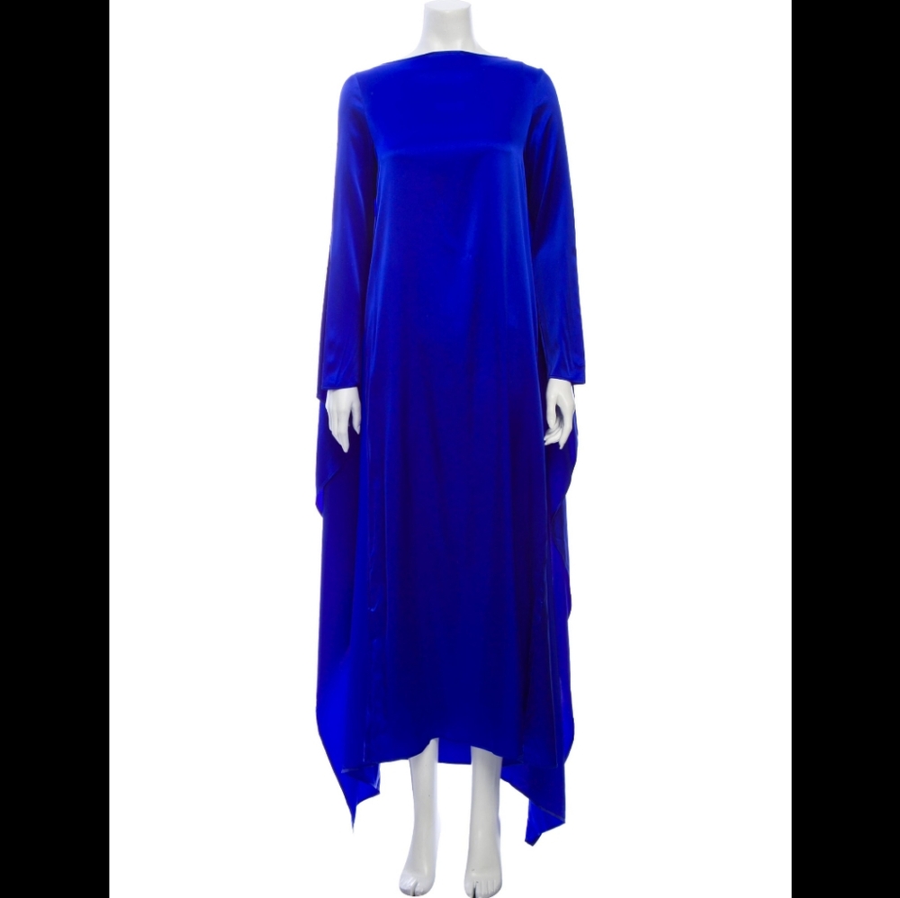 Bernadette Antwerp Silk Long Dress Elegant Blue Women's Dress